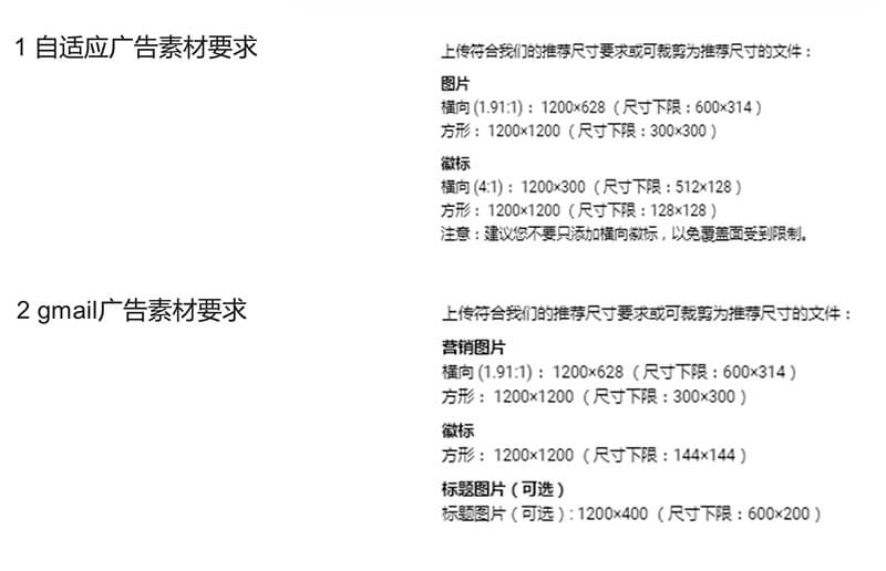 Google展示广告图片尺寸