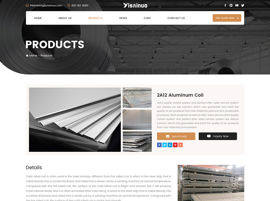 易赛诺铝制品模板网站